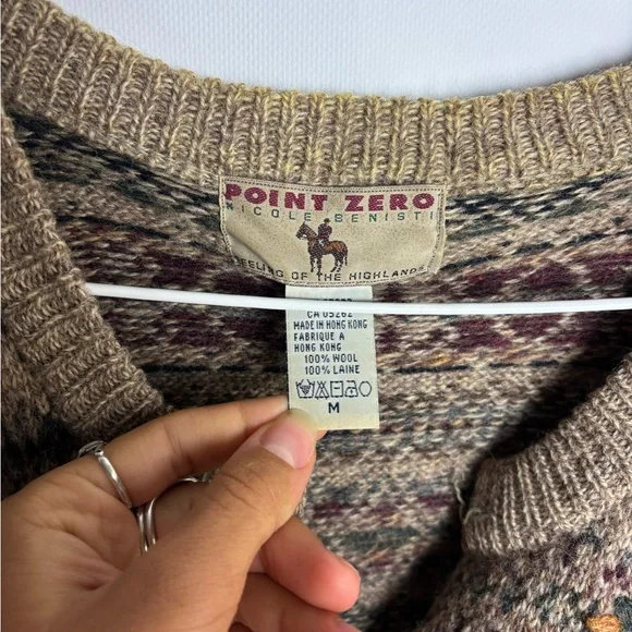 patterned wool sweater - Picture 3 of 5